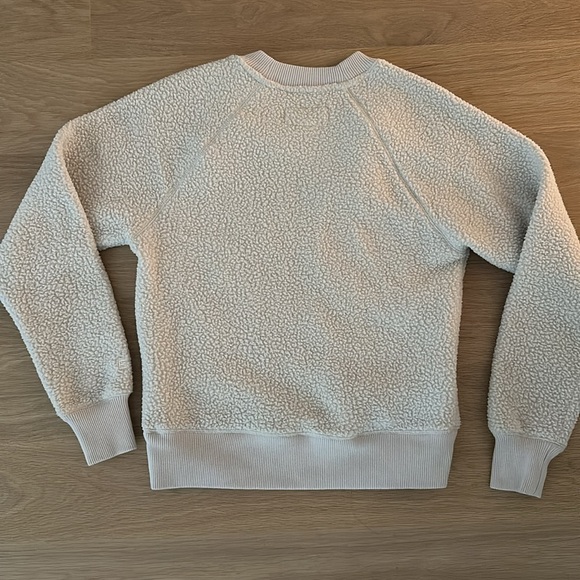 Everlane Teddy Fleece Raglan Sweatshirt - Cream - XS - Picture 4 of 4